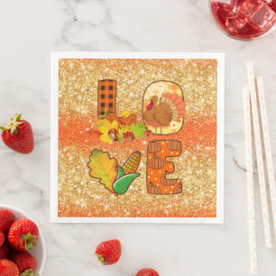 Rückgang der Liebe Herbstfarbe - Farbe anpassen Serviette