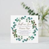 Rückgang der Liebe Herbstgrösser Brautparty Einladung (Stehend Vorderseite)