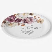 Rückgang der Liebe | Herbsthochzeit in Burgund Pappteller (Schrägansicht)