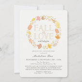 Rückgang der Liebe Herbstkranz-Kinderdusche in Einladung (Vorderseite)