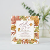 Rückgang der Liebe Herbstlaub Drive-by-Baby-Dusche Einladung (Stehend Vorderseite)