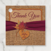 Rückgang der Liebe, Herbstverluste, Burlap-Gastges Geschenkanhänger (Vorderseite)