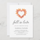 Rückgang der Liebe | Herz Bridal Dusche Einladung (Vorderseite)