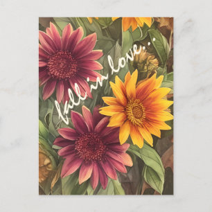Rückgang der Liebe Hübsch Herbst Blume Blühen Postkarte