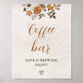 Rückgang der Liebe | Kaffee Bar Table Brautparty-Z Poster (Vorne)