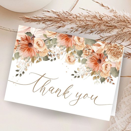 Rückgang der Liebe Kinderdusche Herbst geklappt Da Dankeskarte