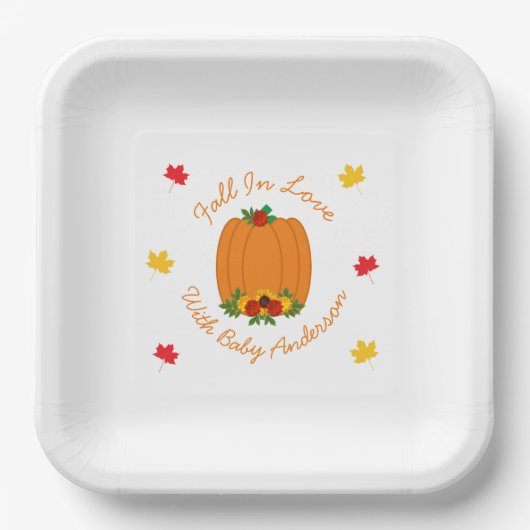 Rückgang der Liebe-Kinderdusche Pappteller (Vorderseite)