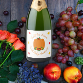 Rückgang der Liebe-Kinderdusche Schaumweinetikett