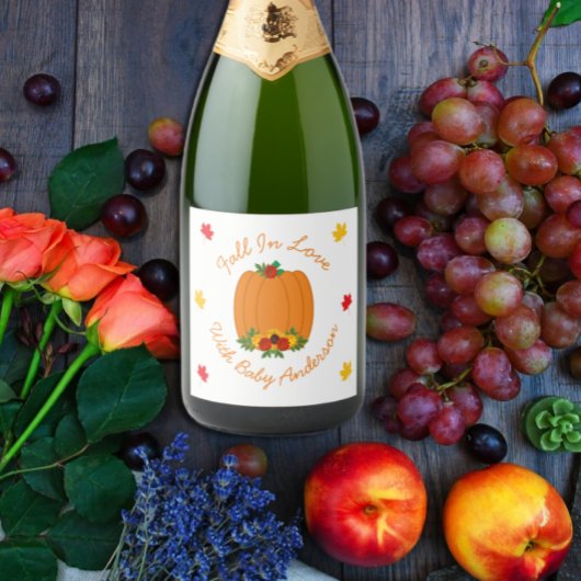 Rückgang der Liebe-Kinderdusche Schaumweinetikett