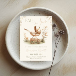 Rückgang der Liebe Kinderdusche - Thema Herbstleav Einladung