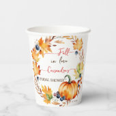 Rückgang der Liebe Kürbis Brautparty Geschirr Pappbecher (Rückseite)