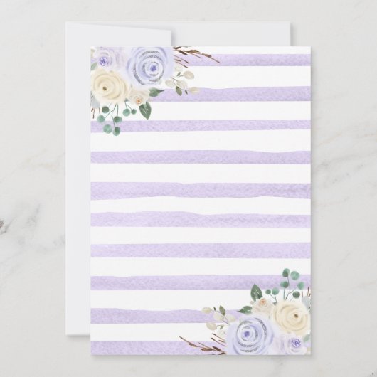 Rückgang der Liebe Lavender Rose Pumpkin Brautpart Einladung (Rückseite)