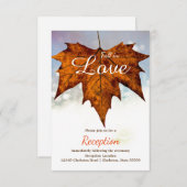 Rückgang der Liebe Leaf Foto - Empfang Einladung (Vorne/Hinten)