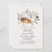 Rückgang der Liebe Lila Brautparty Herbst Pumpkin Einladung (Vorderseite)