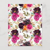 Rückgang der Liebe Lila Brautparty von Blumenpumpe Flyer (Hinten)