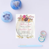 Rückgang der Liebe Lila Brautparty von Blumenpumpe Flyer (Einzeln)