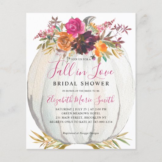 Rückgang der Liebe Lila Brautparty von Blumenpumpe Flyer (Vorne)