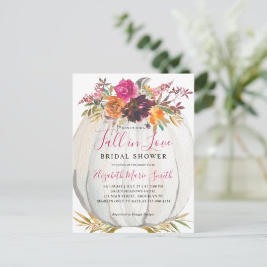 Rückgang der Liebe Lila Brautparty von Blumenpumpe Postkarte (Stehend Vorderseite)