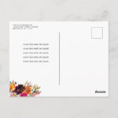 Rückgang der Liebe Lila Brautparty von Blumenpumpe Postkarte (Rückseite)