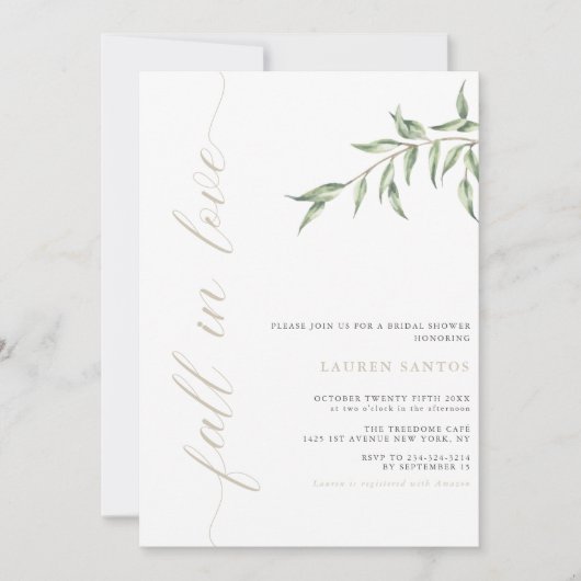 Rückgang der Liebe - Minimales Brautparty | Einlad Einladung (Vorderseite)