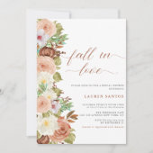 Rückgang der Liebe - Minimales Brautparty Herbst | Einladung (Vorderseite)