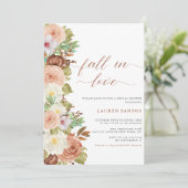 Rückgang der Liebe - Minimales Brautparty Herbst | Einladung (Stehend Vorderseite)