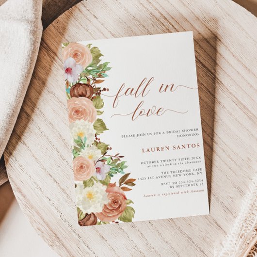 Rückgang der Liebe - Minimales Brautparty Herbst | Einladung