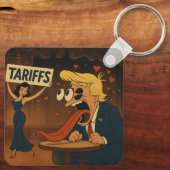 Rückgang der Liebe mit den Zöllen Schlüsselanhänger (Rückseite)