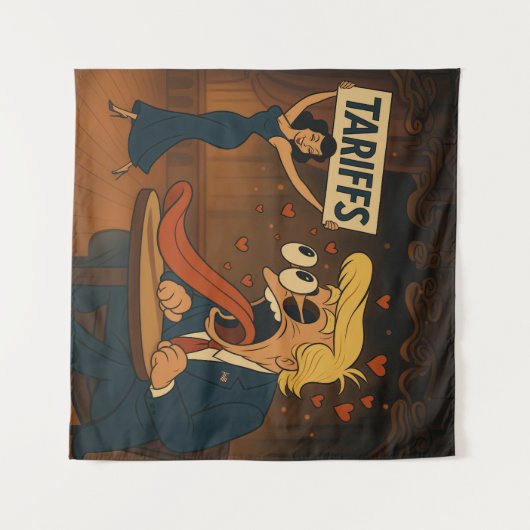 Rückgang der Liebe mit den Zöllen Wandteppich (Vorderseite (Horizontal))