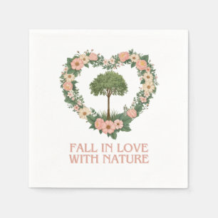 Rückgang der Liebe mit der Natur Serviette