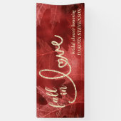 Rückgang der Liebe mit Herbst | Apple Red Brautpar Banner (Vertikal)