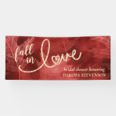 Rückgang der Liebe mit Herbst | Apple Red Brautpar Banner (Horizontal)