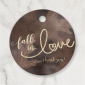 Rückgang der Liebe mit Herbst | Brown Wedding Dank Geschenkanhänger (Vorderseite)