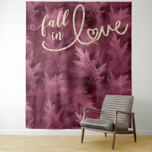 Rückgang der Liebe mit Herbst Hintergrund des me Wandteppich