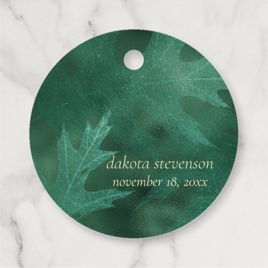 Rückgang der Liebe mit Herbst | Jade Green Vielen Geschenkanhänger (Rückseite)