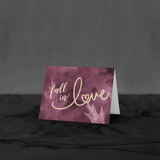 Rückgang der Liebe mit Herbst | Mulberry Wedding F Dankeskarte