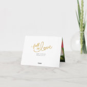 Rückgang der Liebe mit Herbst | Navy Blue Wedding  Dankeskarte (Rückseite)