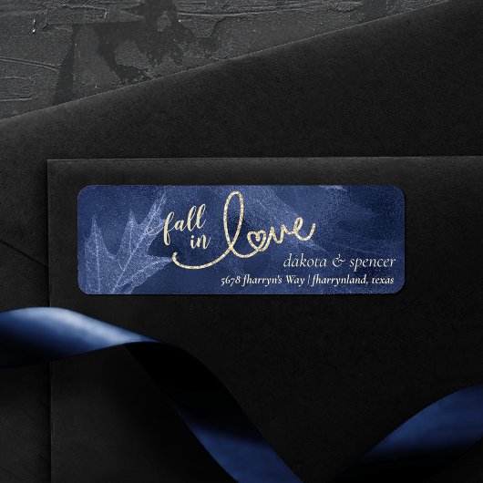 Rückgang der Liebe mit Herbst | Navy Wedding Addre