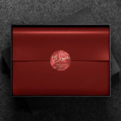 Rückgang der Liebe mit Herbst | Rote Hochzeit und  Runder Aufkleber