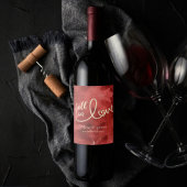 Rückgang der Liebe mit Herbst | Rote Hochzeit und  Weinetikett