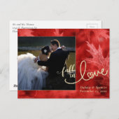 Rückgang der Liebe mit Herbst | Rotes Foto Vielen Postkarte (Vorne/Hinten)