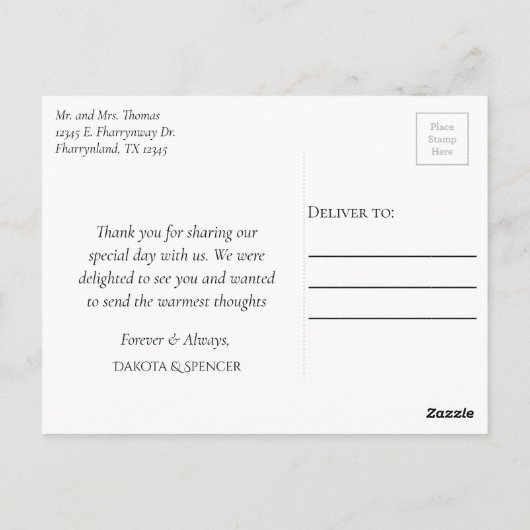 Rückgang der Liebe mit Herbst | Rotes Foto Vielen Postkarte (Rückseite)