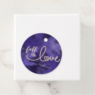 Rückgang der Liebe mit Herbst   Royal Lila Vielen  Geschenkanhänger