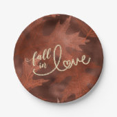 Rückgang der Liebe mit Herbst | Rustic Boho Chic O Pappteller (Vorderseite)