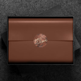 Rückgang der Liebe mit Herbst | Rustic Boho Chic O Runder Aufkleber