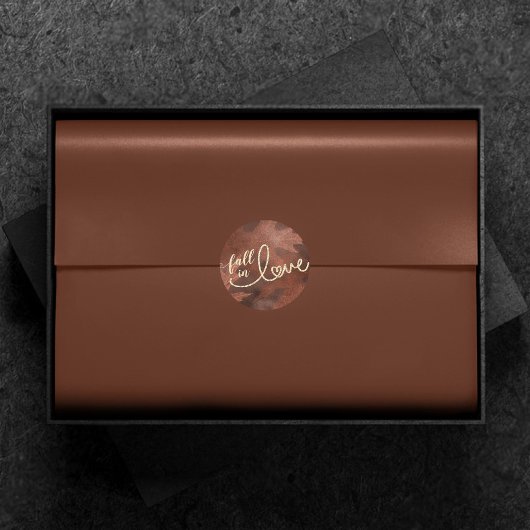 Rückgang der Liebe mit Herbst | Rustic Boho Chic O Runder Aufkleber