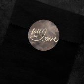 Rückgang der Liebe mit Herbst | Rustikale Braun Ho Runder Aufkleber