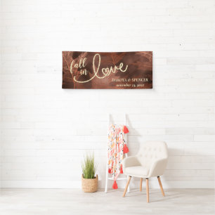 Rückgang der Liebe mit Herbst   Rustikale Orangenh Banner