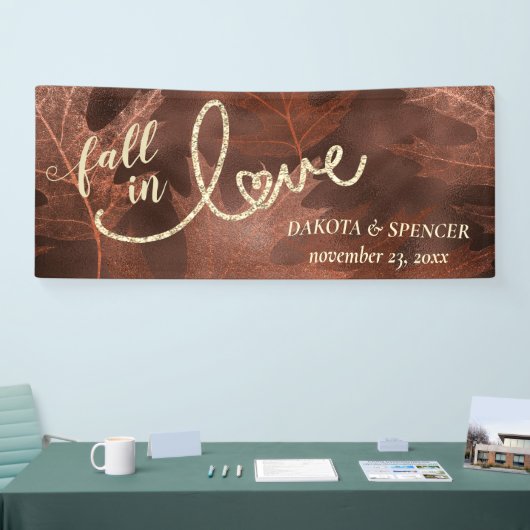 Rückgang der Liebe mit Herbst | Rustikale Orangenh Banner (Messe)