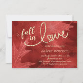 Rückgang der Liebe mit Herbst | Rustikaler Ernteda Einladung (Vorderseite)